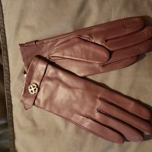 Medium Kate Spade Dark Merlot Leather Gloves